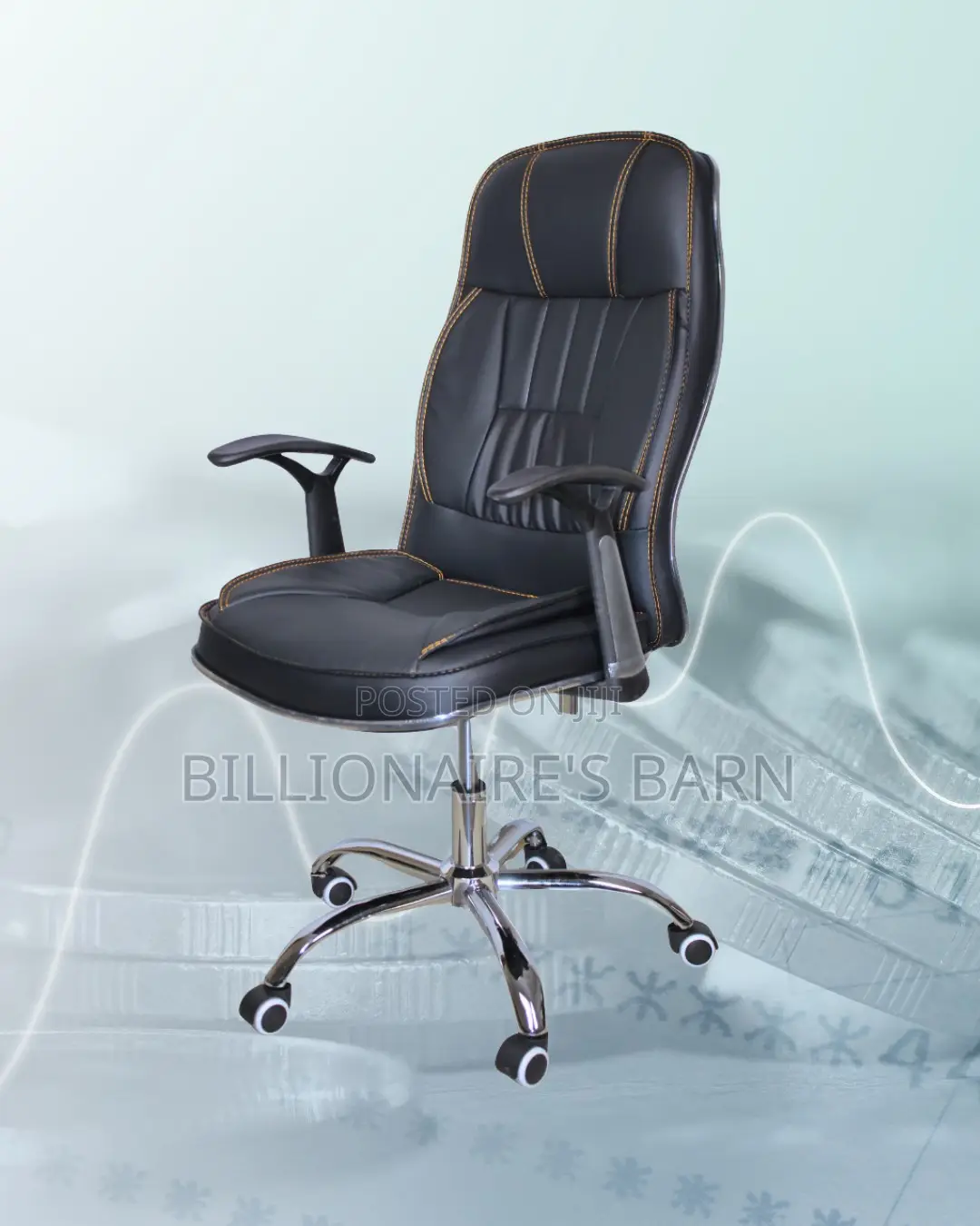 Executive Leather Office Chair | Ergonomic Steel Frame