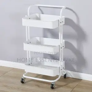 Mobile Multi Layer Metallic Storage Trolley- Barber Shop,Salon,Hotel