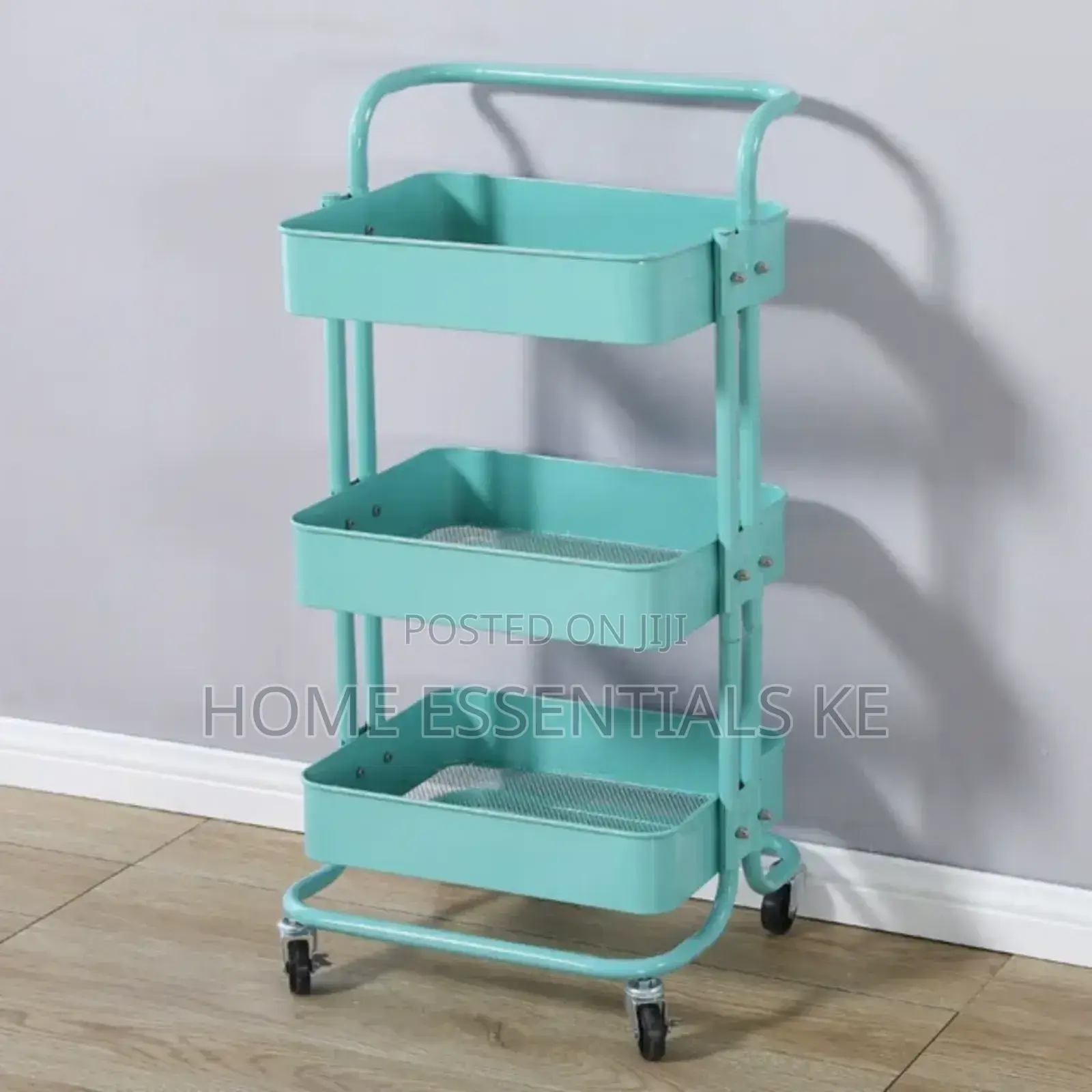 Mobile Multi Layer Metallic Storage Trolley- Barber Shop,Salon,Hotel