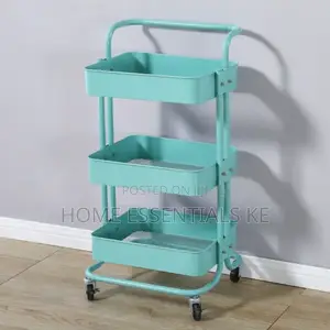 Mobile Multi Layer Metallic Storage Trolley- Barber Shop,Salon,Hotel