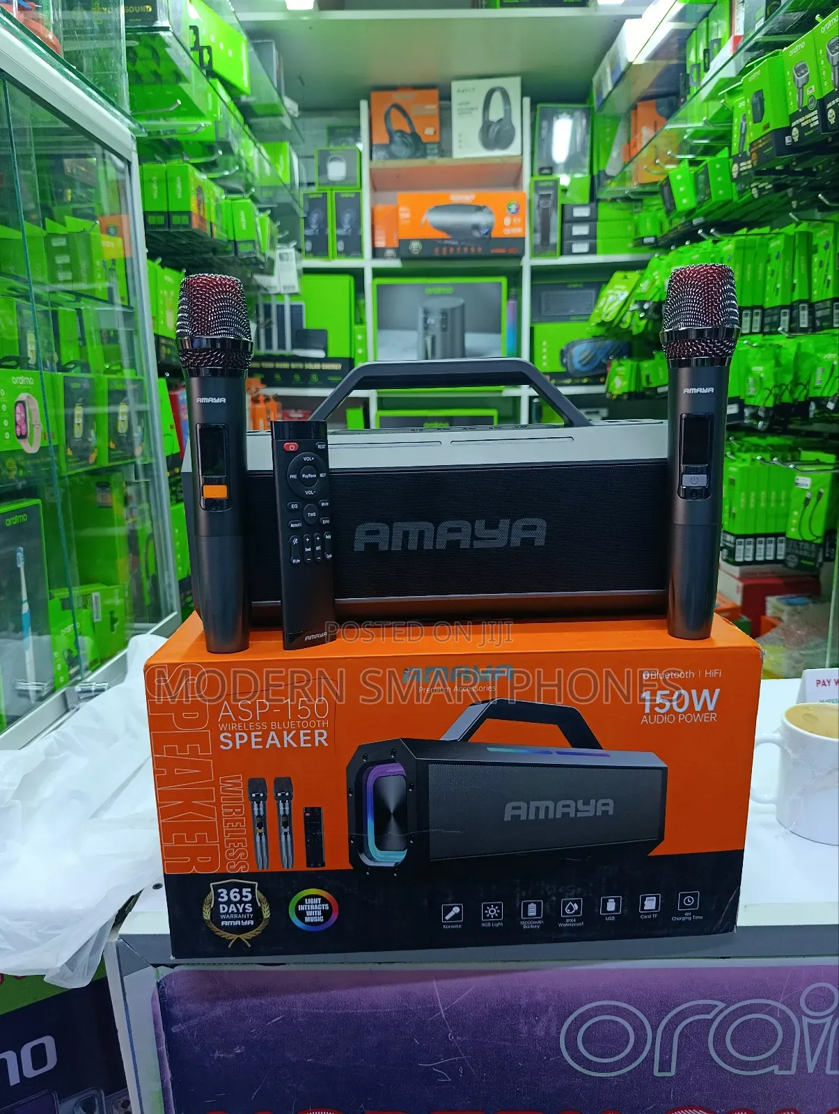 Amaya Asp-150 Bluetooth Speaker 150w High-Power With 2 Microphones