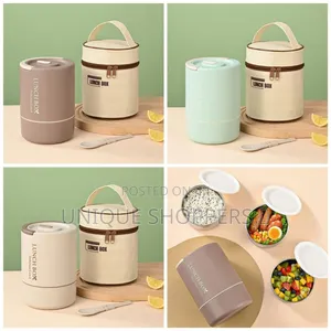 *3 Layers Portable Stainless Steel Round Lunch Box With Insulatedlunch