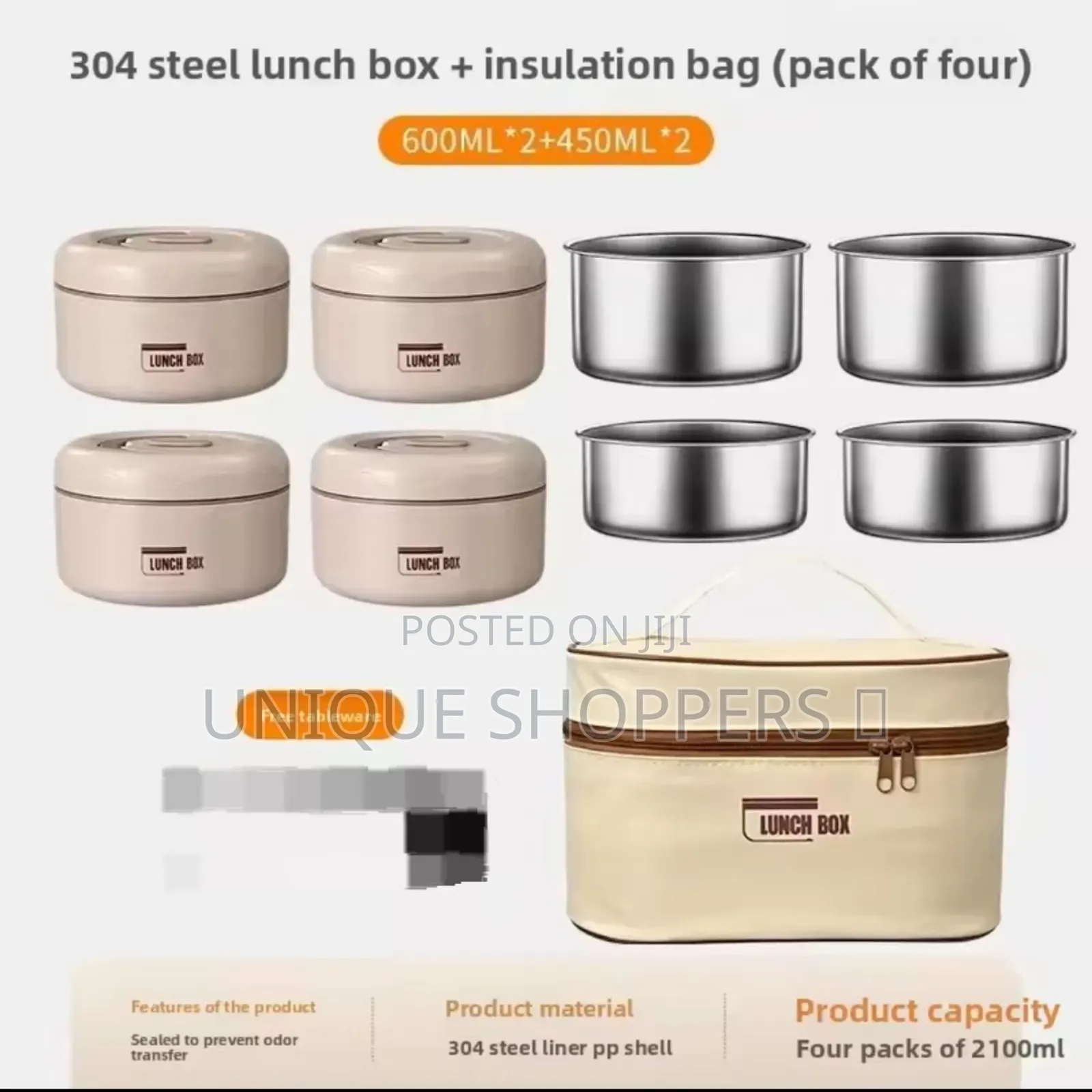 *3 Layers Portable Stainless Steel Round Lunch Box With Insulatedlunch