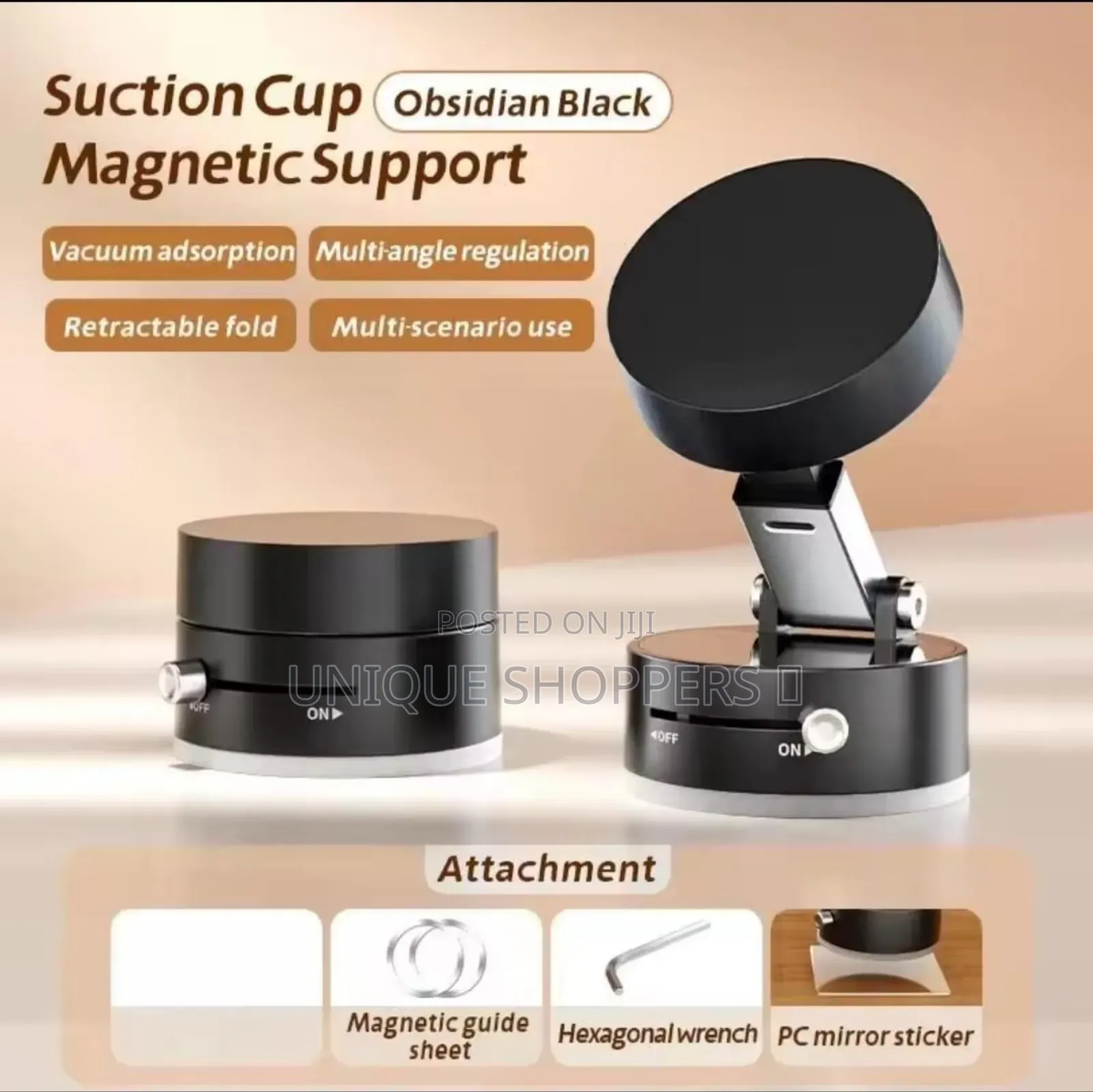 Foldable Magnetic Car/Home Phone Holder With a Suction Cup*