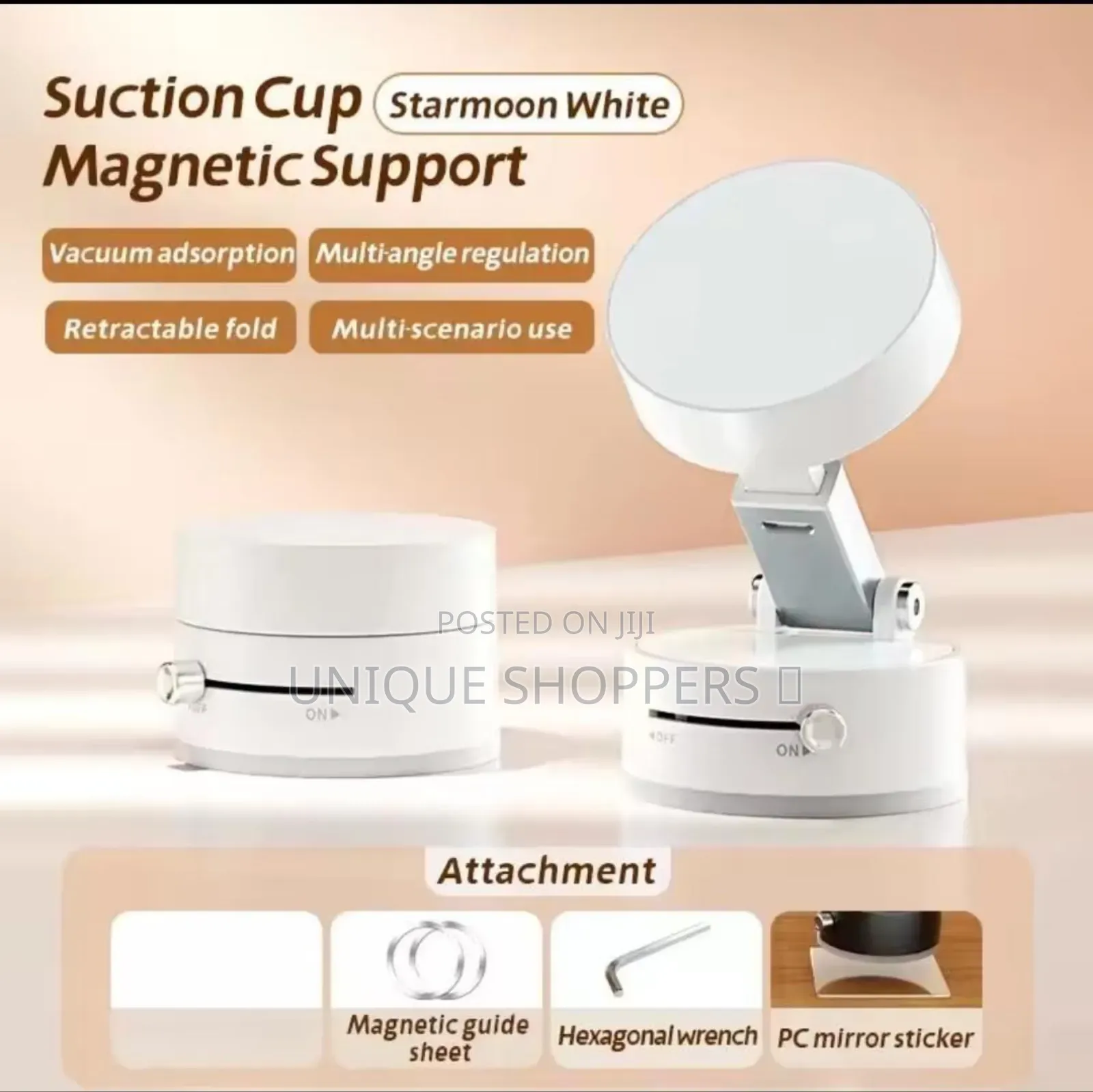 Foldable Magnetic Car/Home Phone Holder With a Suction Cup*