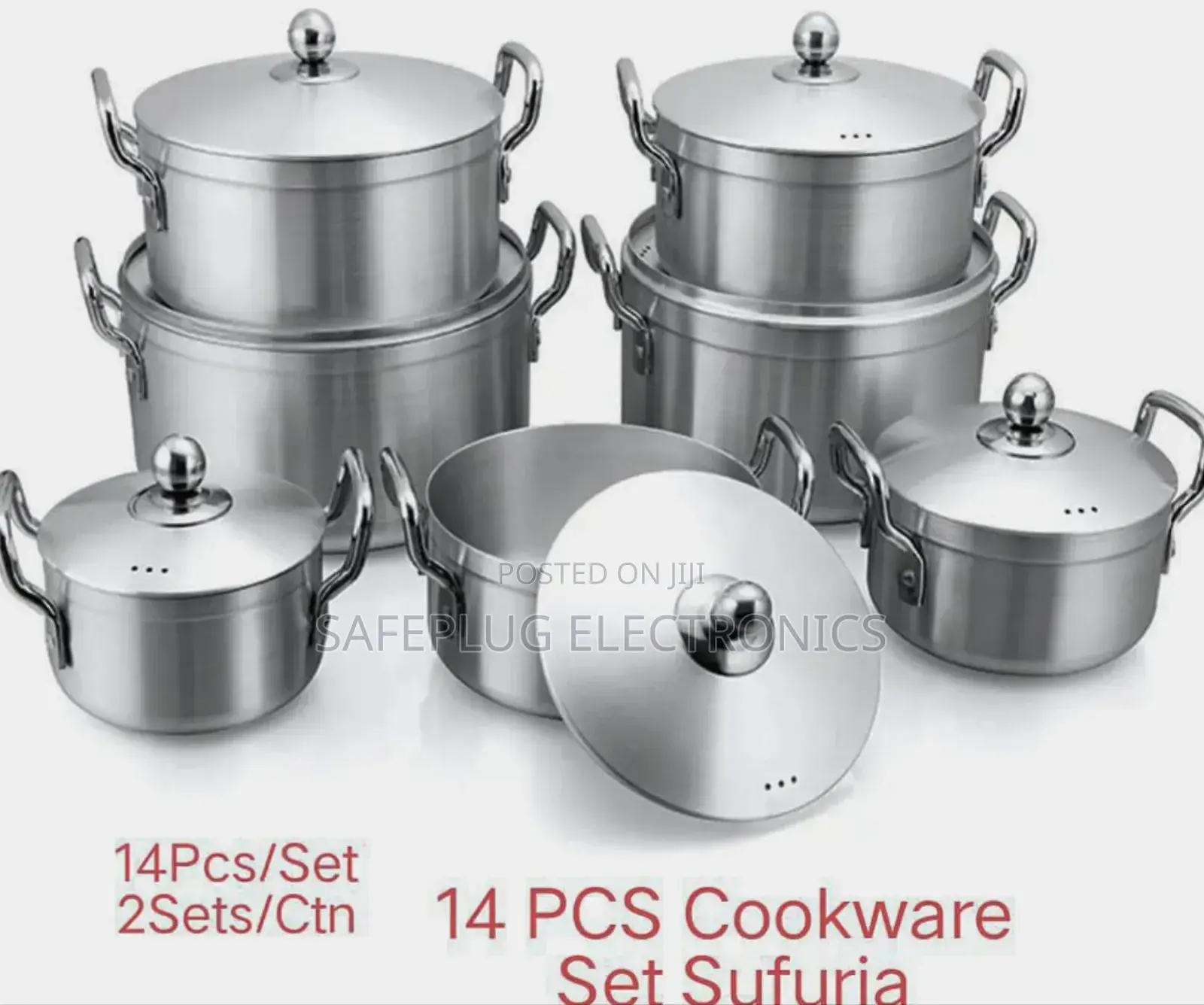 Greatstar 14pc Stainless Steel Cookware Sufuria Set
