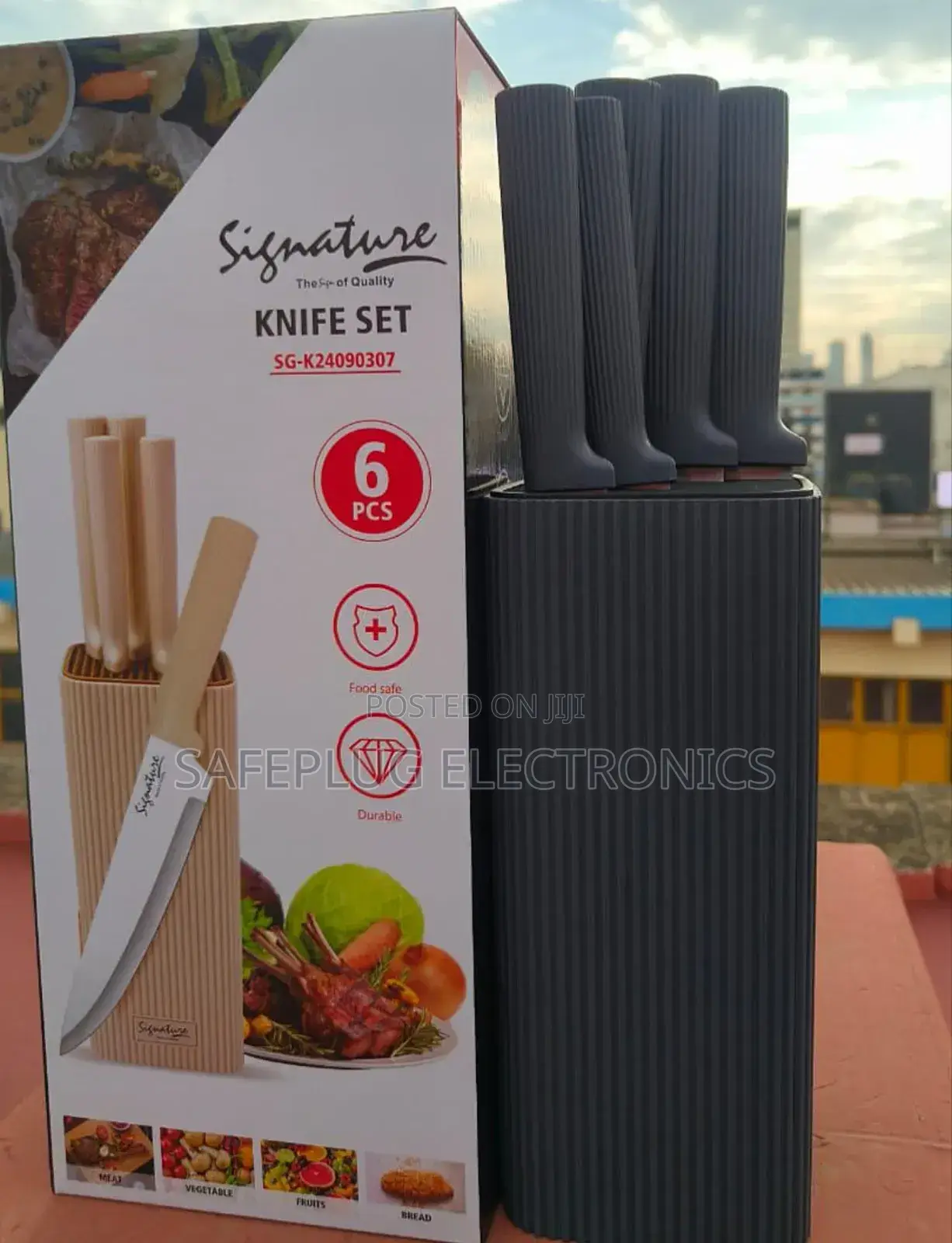Signature 6 Pieces Diamond Quality Knife Set (Black Brown Set)