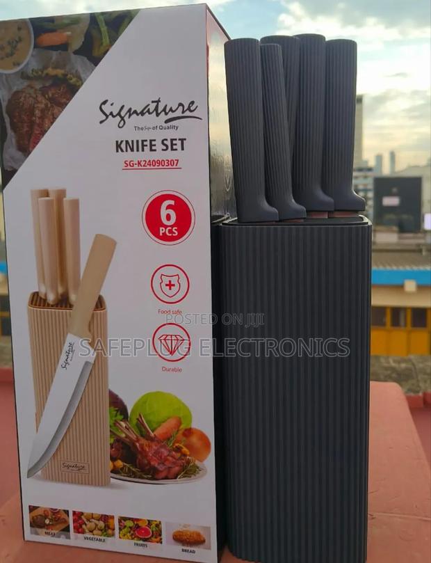 Signature 6 Pieces Diamond Quality Knife Set (Black Brown Set)