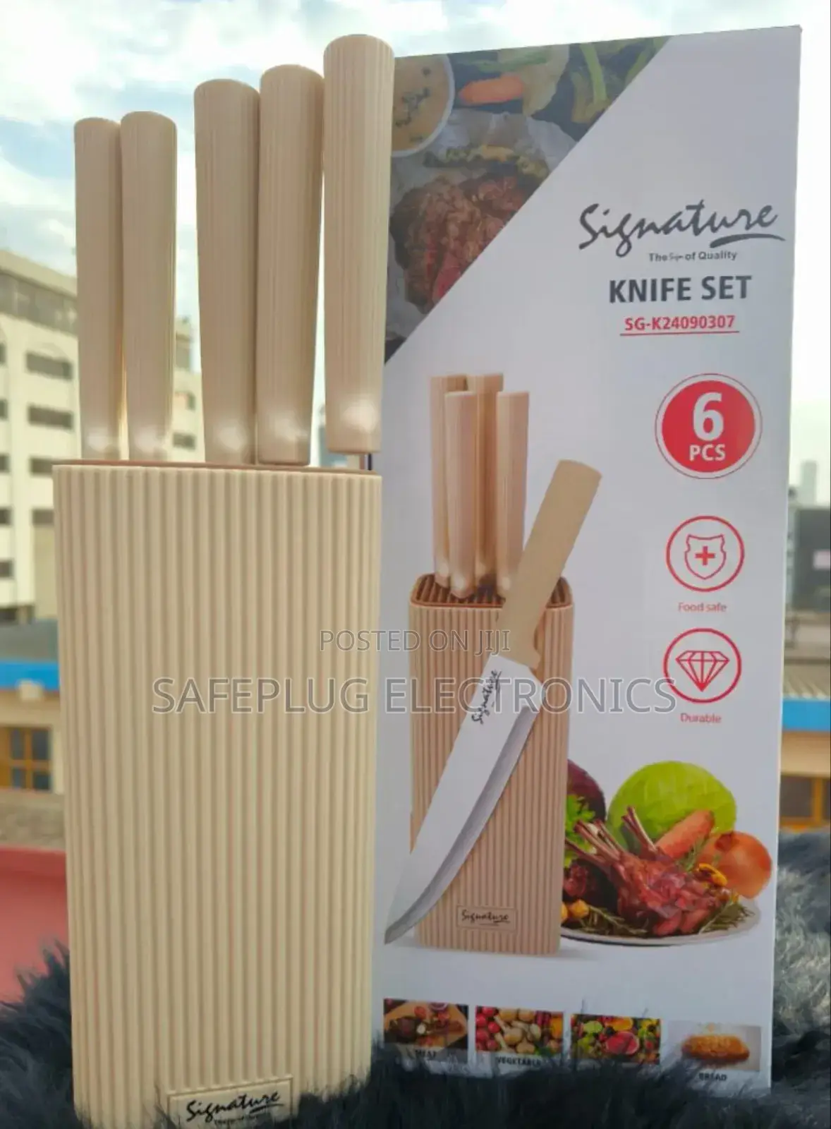 Signature 6 Pieces Diamond Quality Knife Set (Black Brown Set)
