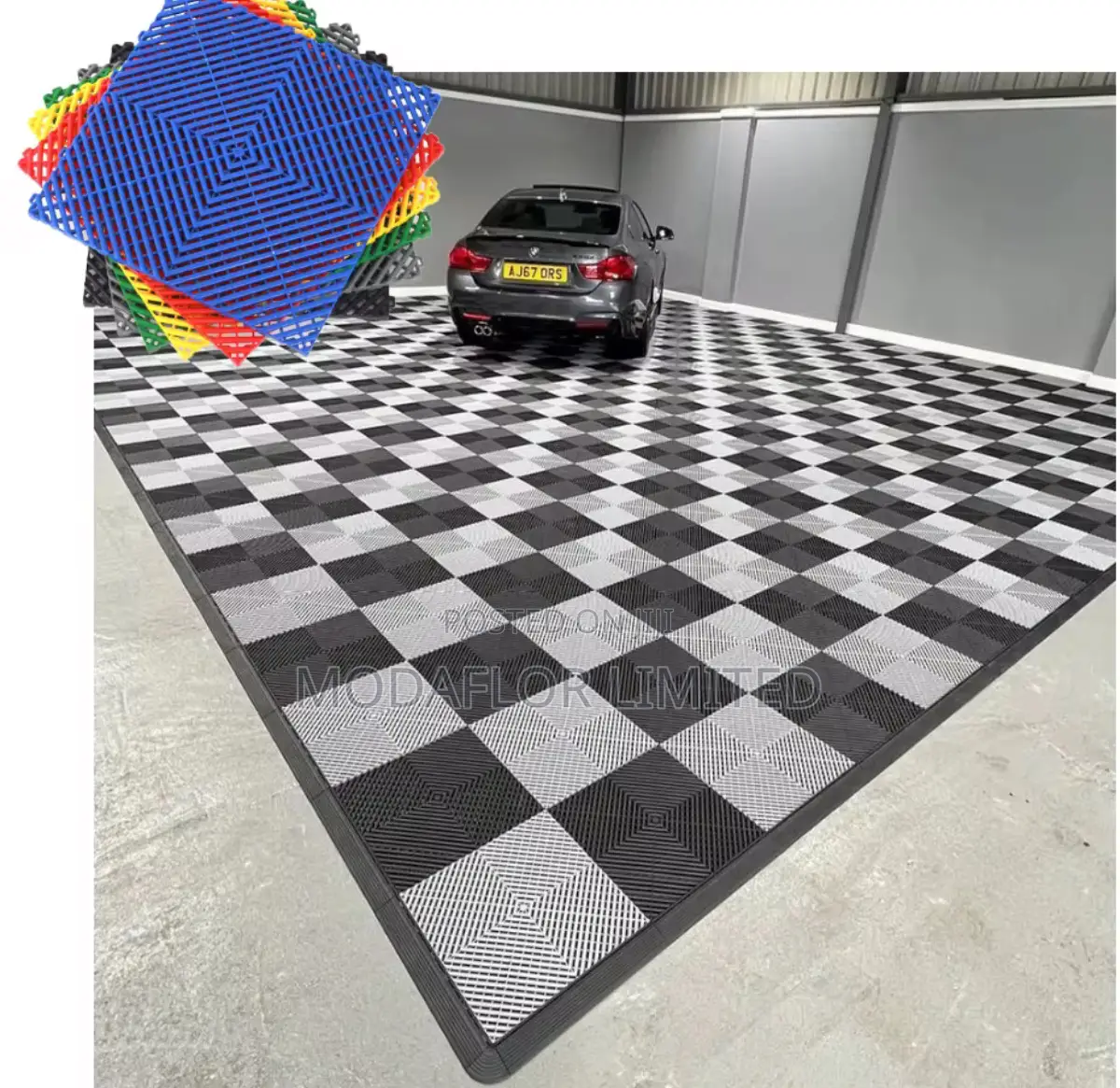 Professional Garage Flooring – Heavy Duty Interlocking Design