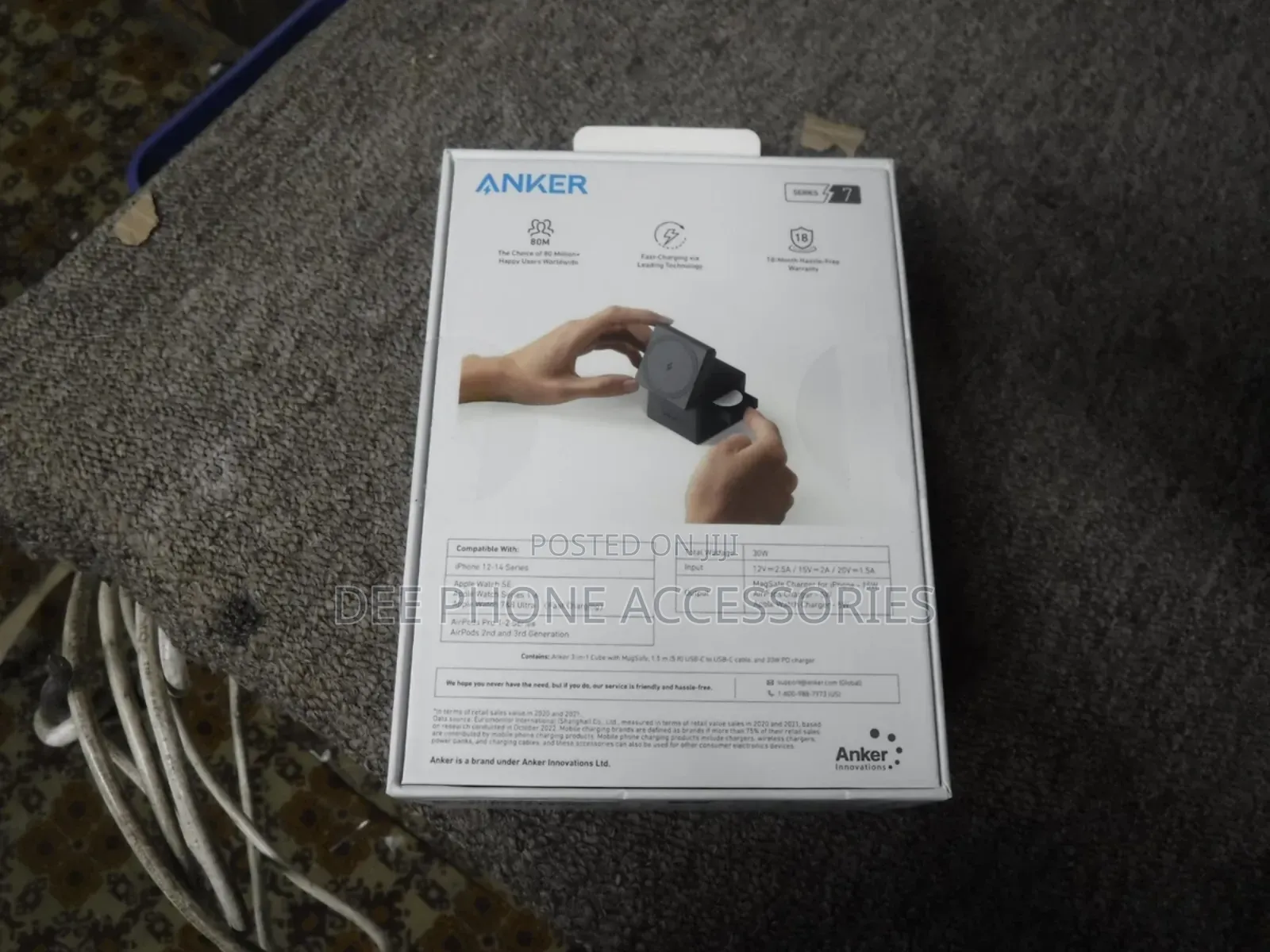 Anker 3 in 1 Cube With Magsafe Witreless Charging Station