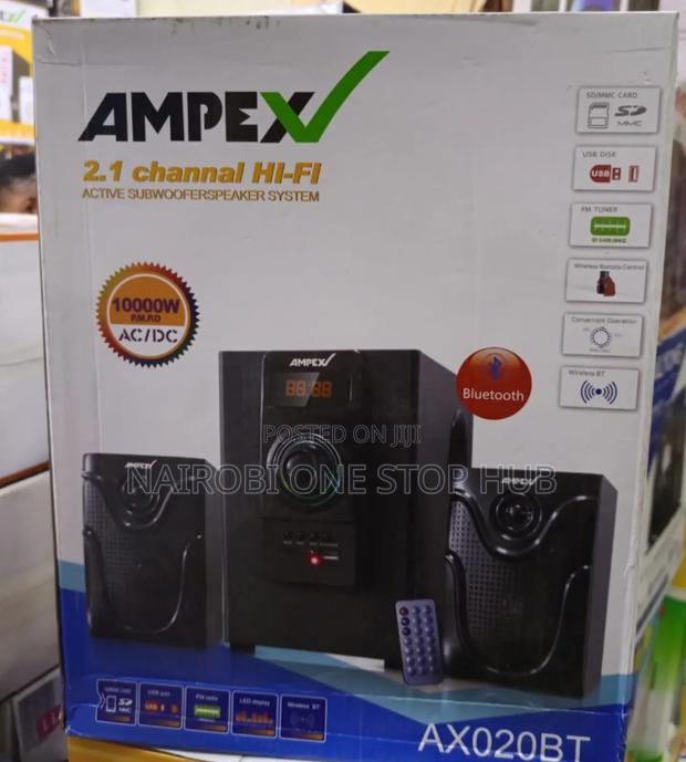 Ampex 2.1 Channel Hi Fi Subwoofer Speaker System