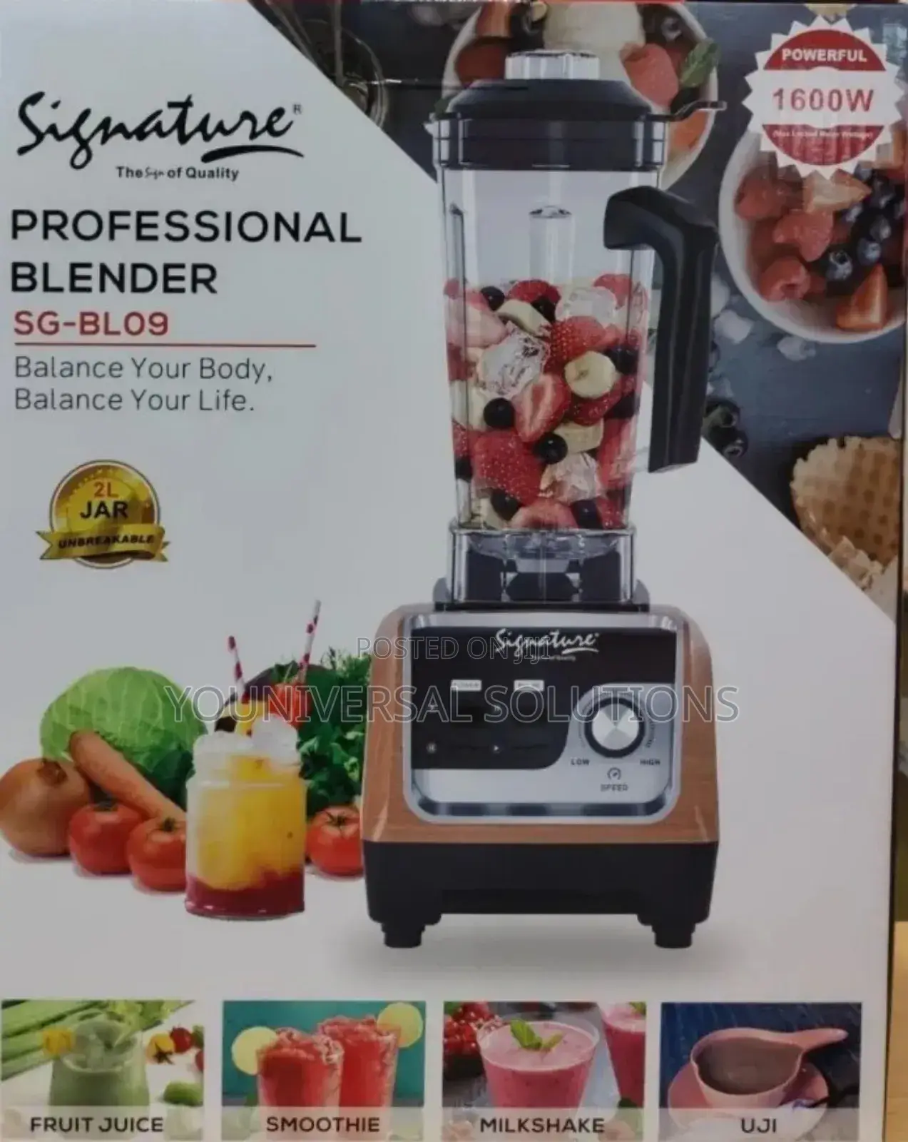 2 Litres 1600watts Signature Heavy Duty Commercial Blender