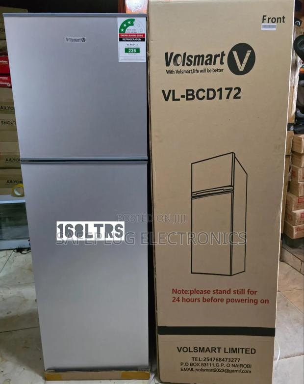 172 Litres Volsmart Top Mount Freezer Fridge - Silver Grey (Spacious)