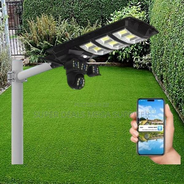 2-in-1 450 Watts Solar Street Light With 4g PTZ CCTV Camera 12mp