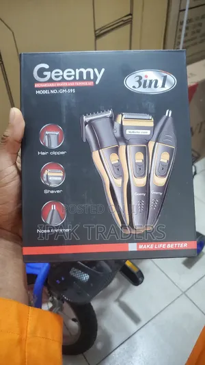 Geemy 3 In1 Gemy Rechargeable Hair ,Shaver, Nose Trimmer Kit