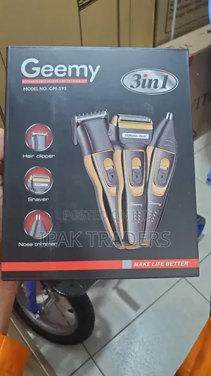 3 In1 Gemy Rechargeable Hair ,Shaver, Nose Trimmer Kit