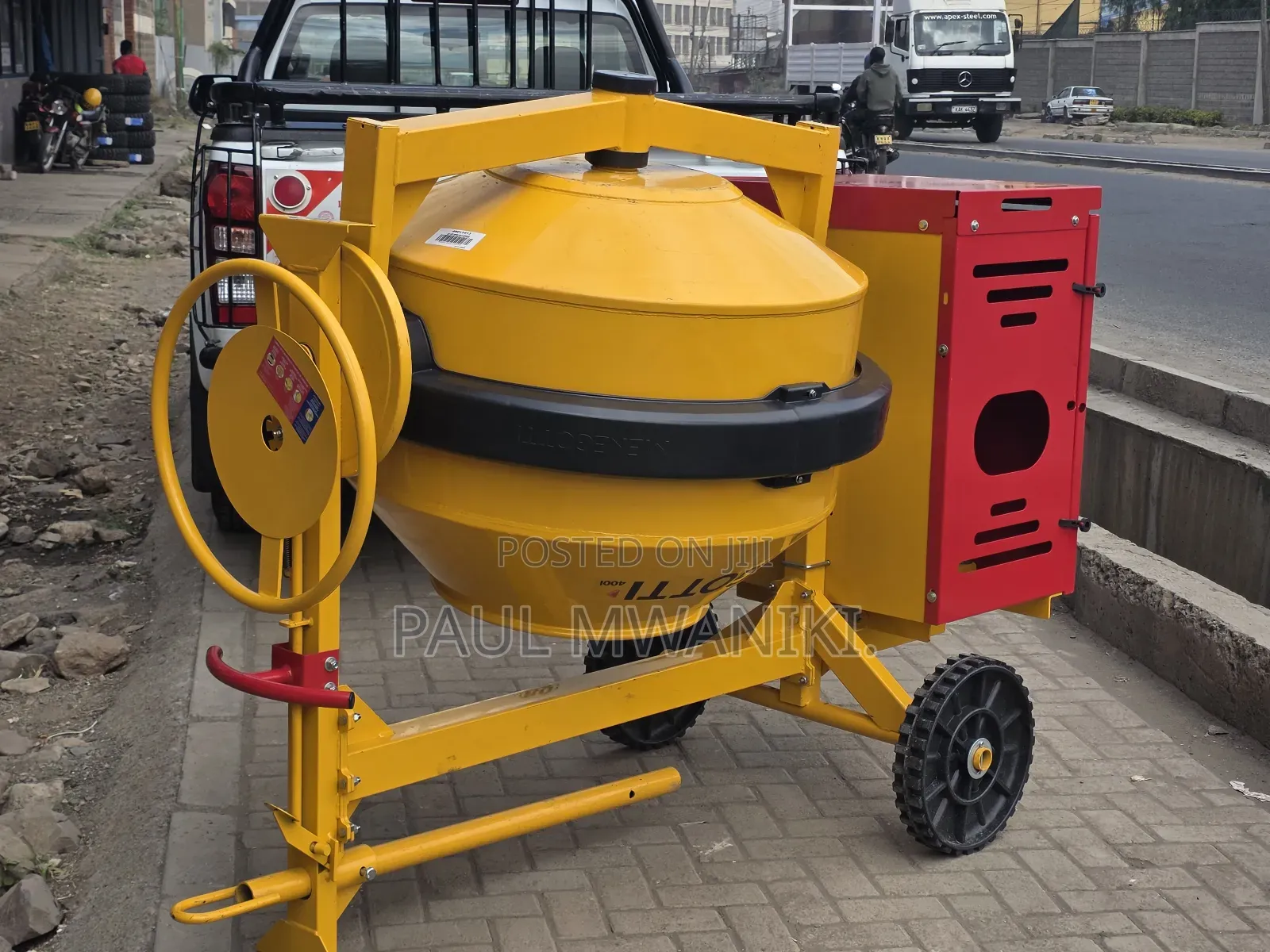 Menegotti Construction 400l Concrete Mixer –High-performance Machine.