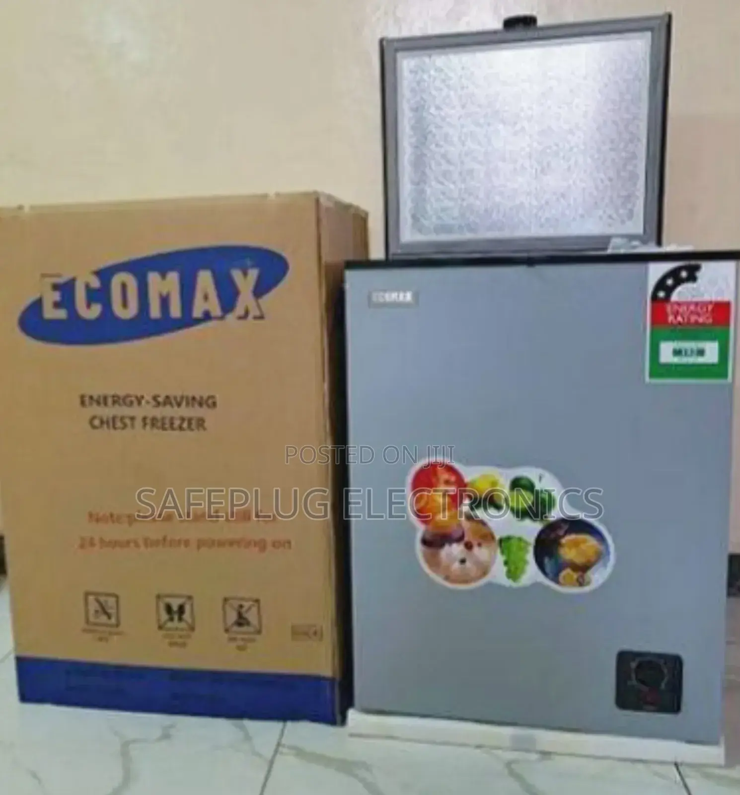 3 Stars - 119 Litres Chest Deep Freezer - Dark Grey