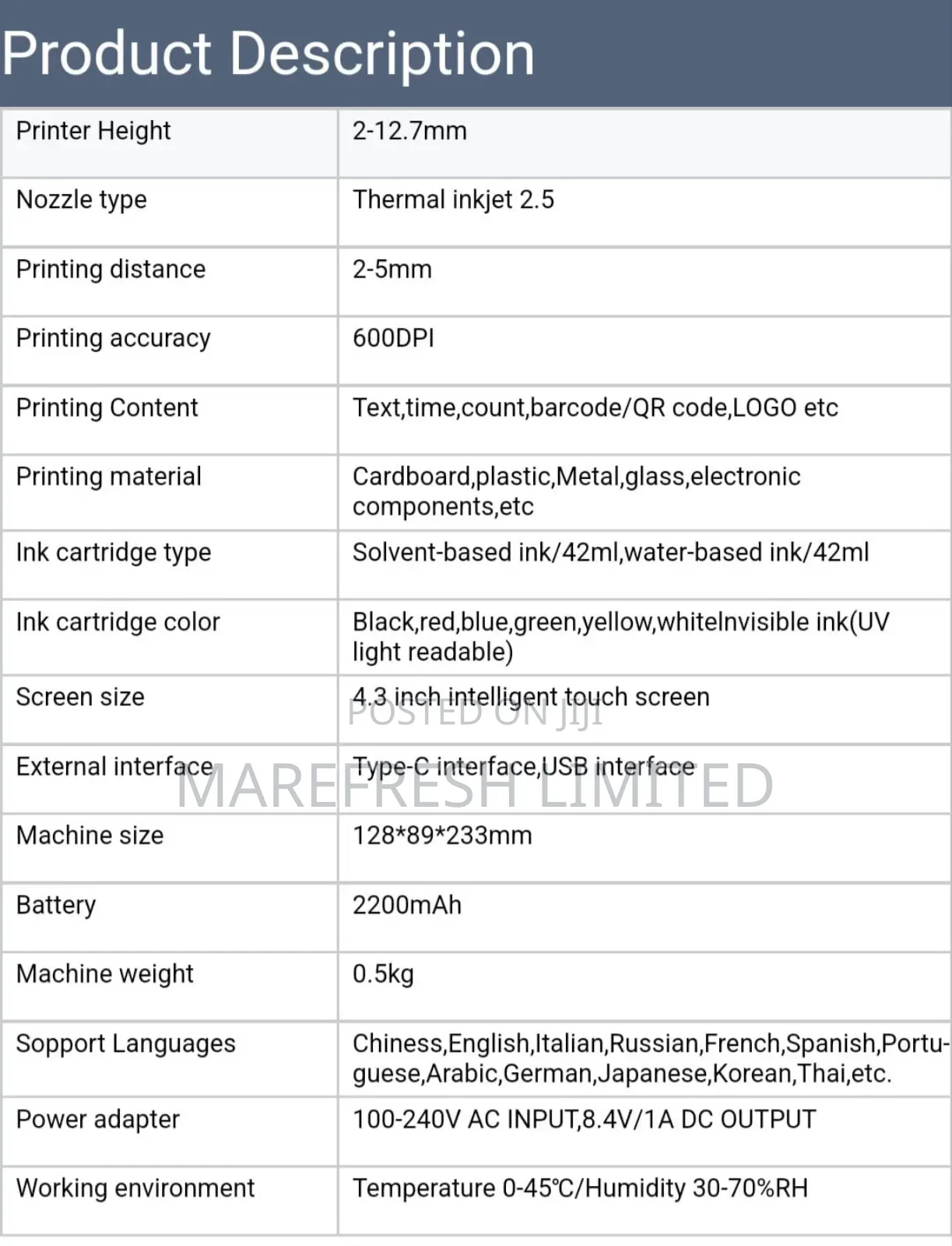 Handheld Intelligent Inkjet Printer