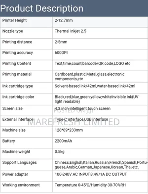 Handheld Intelligent Inkjet Printer