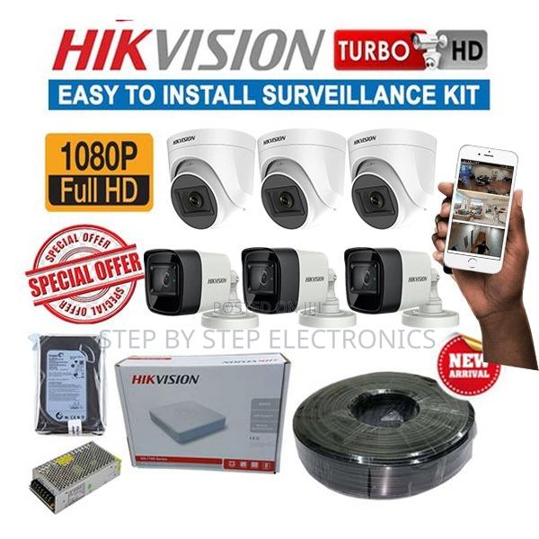 Hikvision 6 Cameras 2mp 1080p Full Hd CCTV Kit With DVR and 500gb HDD
