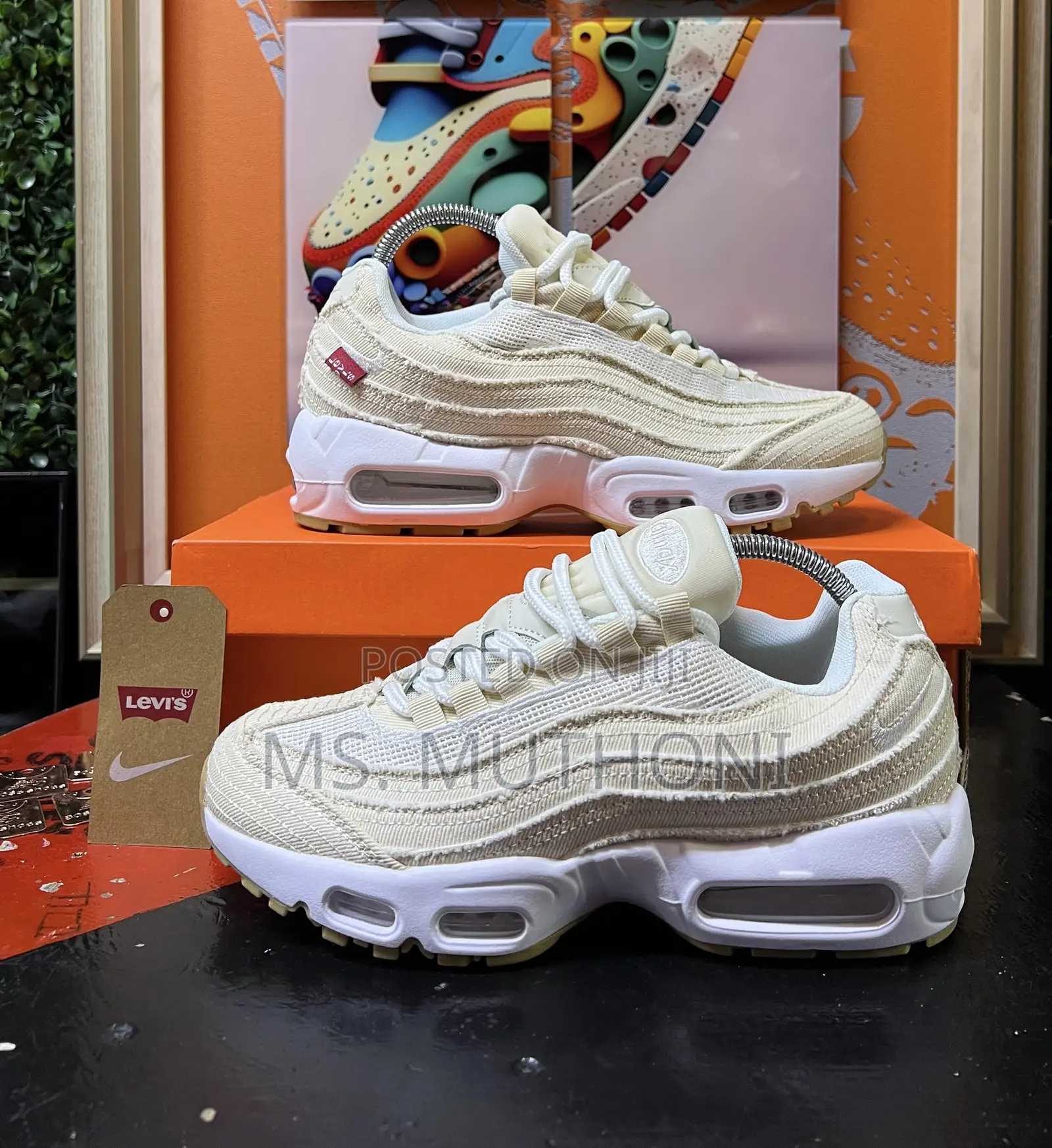Beige Levi’S X Nike Air Max 95 Sizes:38-45
