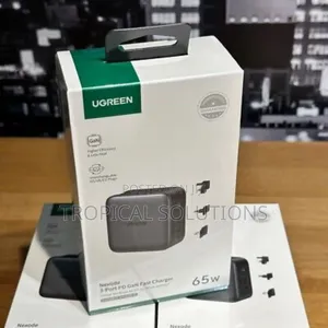 Ugreen 65w 3-Port Gan Fast Charger With Interchangeable Plug Cd296