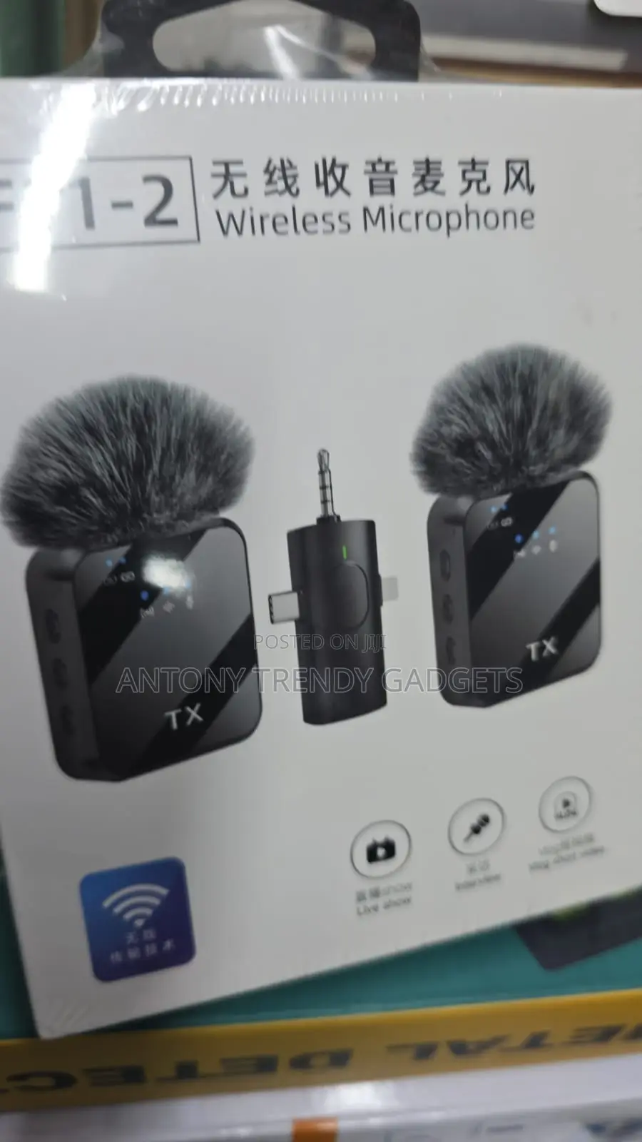 F11-2 Dual Mini Wireless Microphone Set for Vlogging