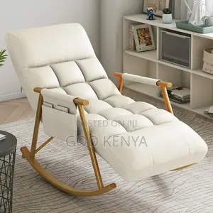 Outdoor Chair; Backyard Fabric Rocking Chair With Padded Seat