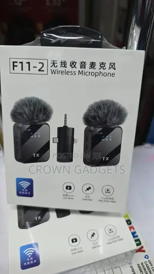 F11-2 Wireless Lapel Mic Set For Interviews Live Streaming
