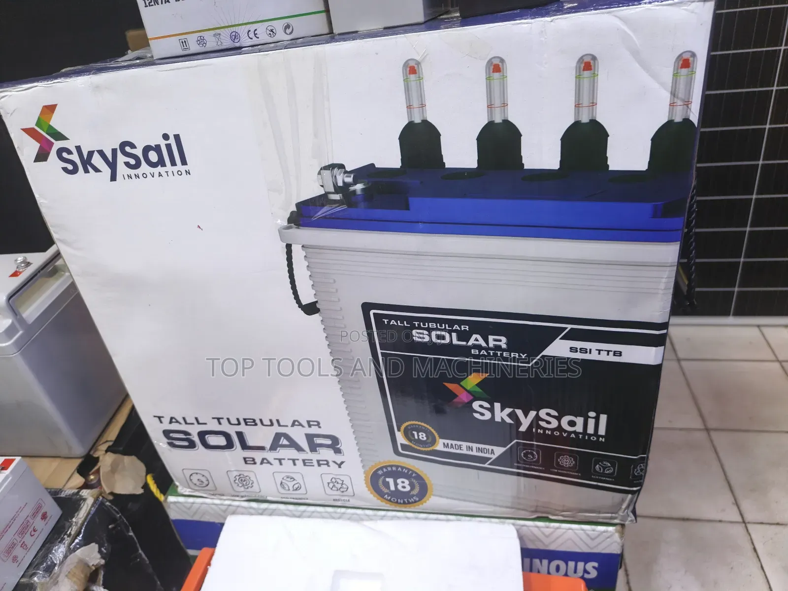 Sky Sail Innovation 12v 200ah Tall Tubular Solar Battery