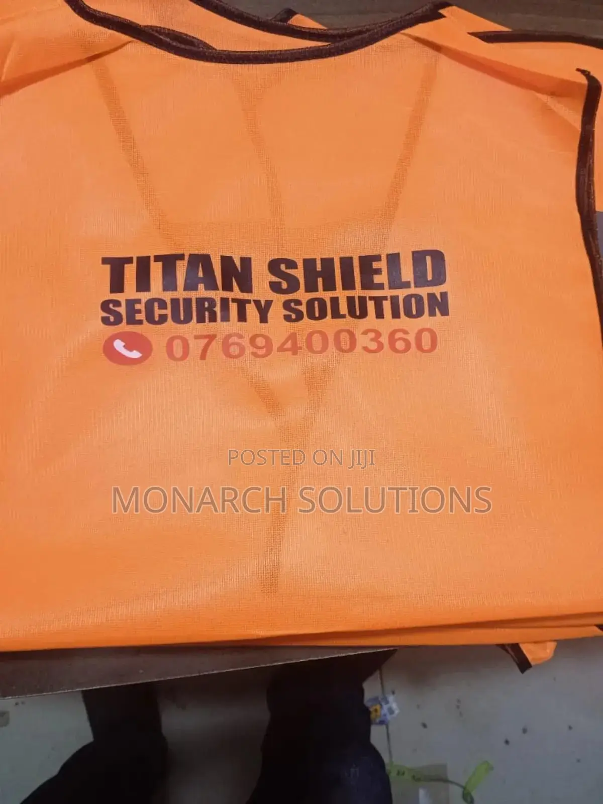 Orange Reflective Vest. Plain And Branded