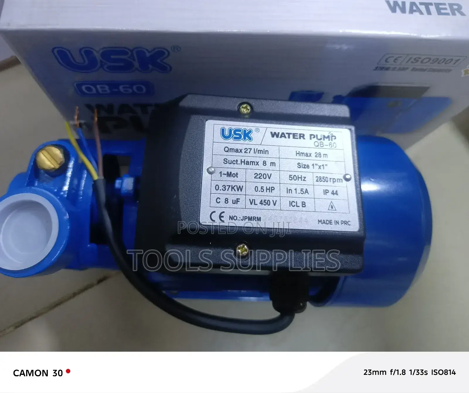 Water Pump, 0.5 Hp, 28 M Head