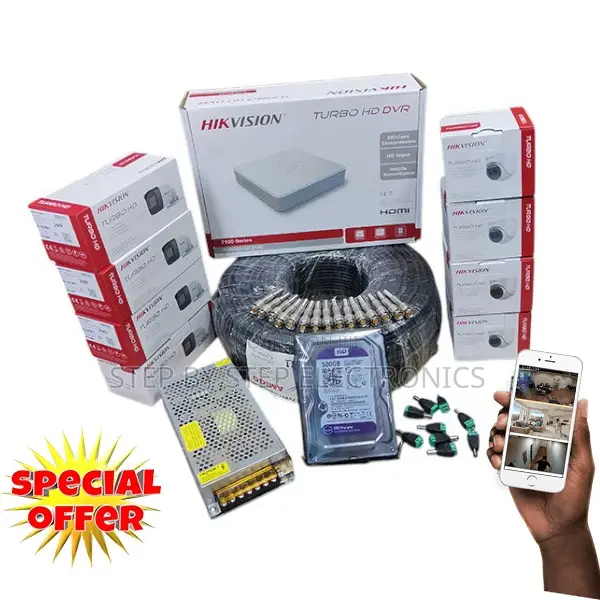 8 Hikvision 2mp 1080p CCTV Cameras With DVR and 500gb Hard Drive