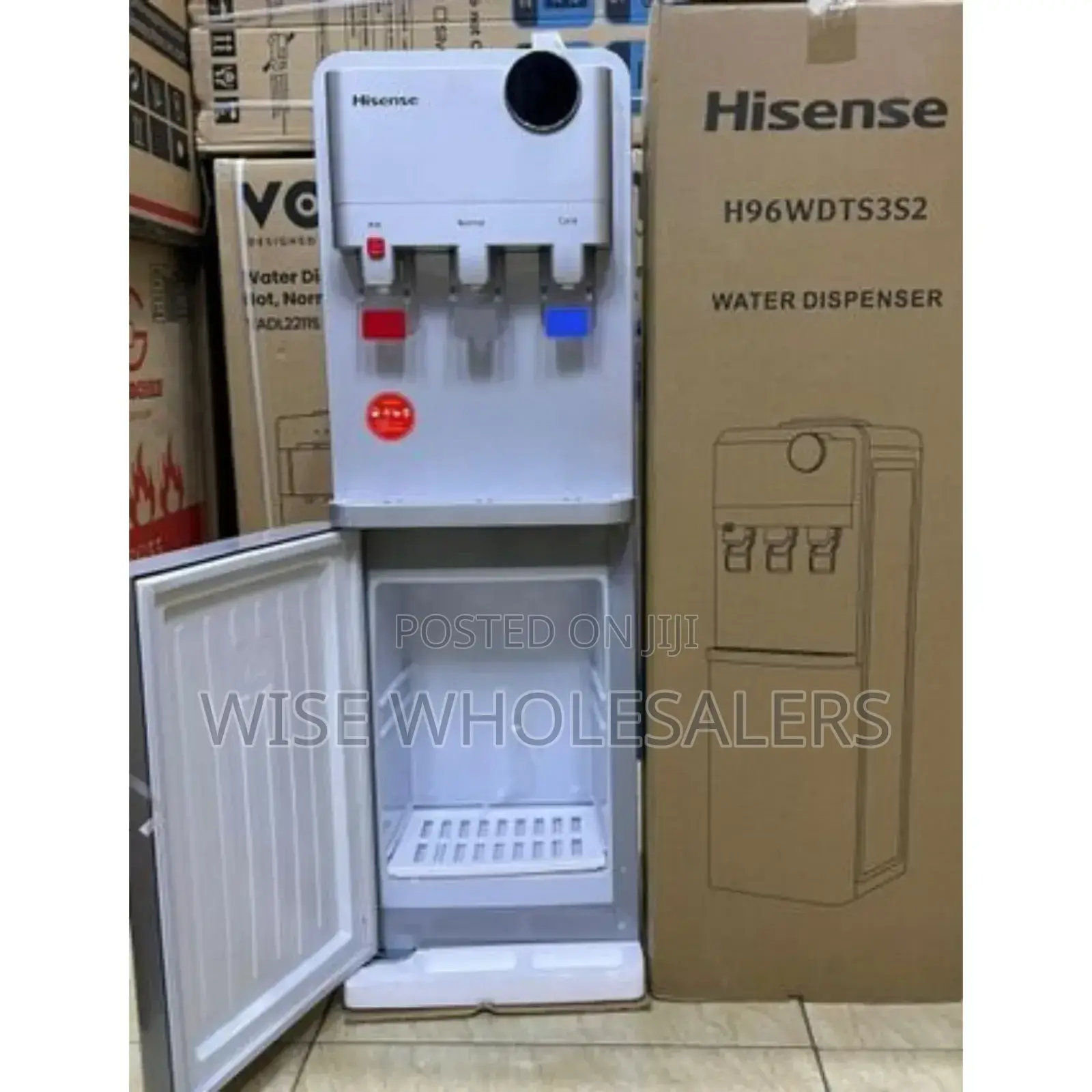 Hisense Water Dispenser, Offering Hot, Normal, And Cold Water.