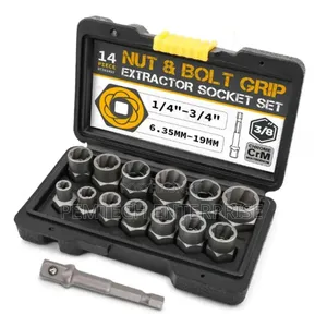 14-Piece Nut and Bolt Extractor Socket Set (Dt30145)