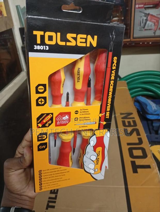 Tolsen 6-Piece Vde Insulated Screwdriver Set, Model Number 38013. - thumbnail 3