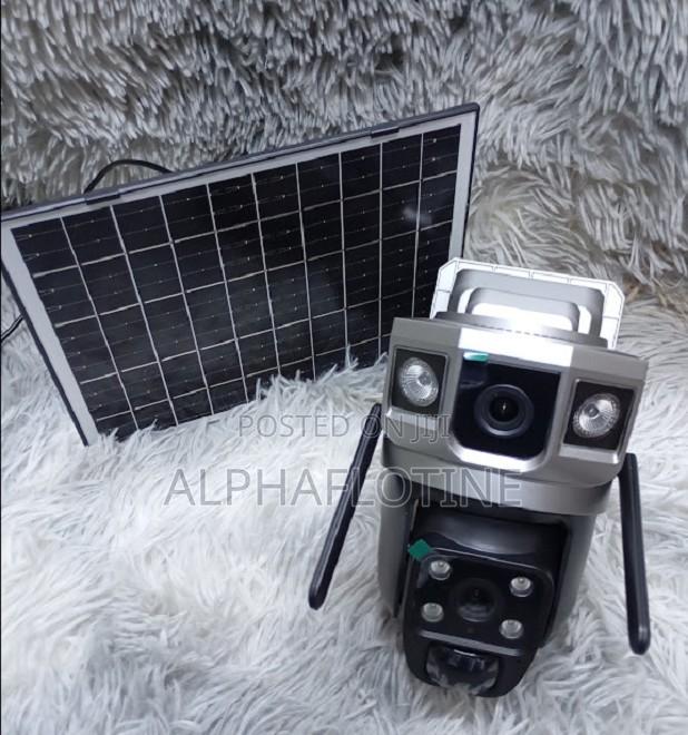 Full Hd 1080p V380 Pro 4g Solar Powered Camera-Double Lens