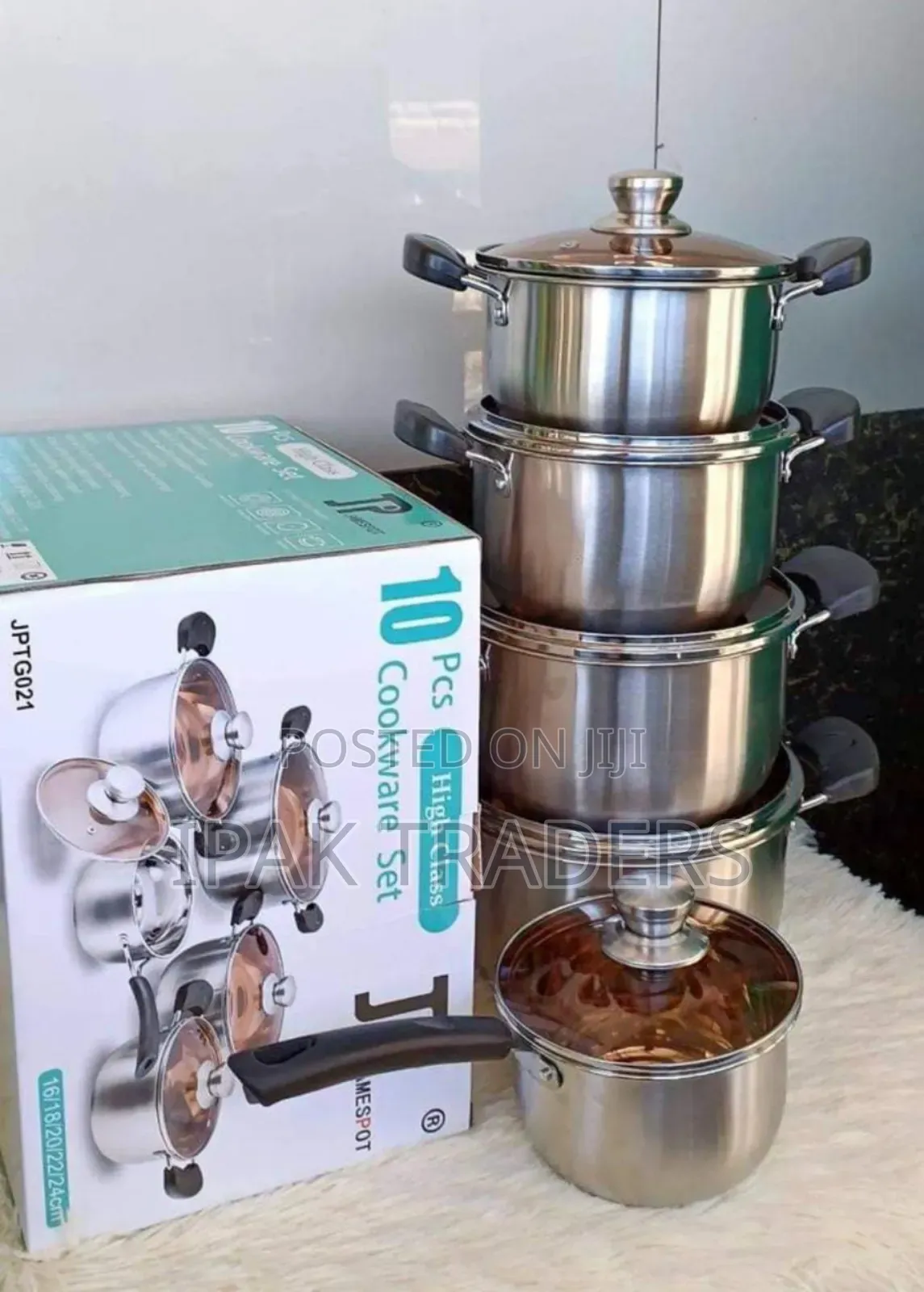 *Jp 10 PCS Stainless Cookware