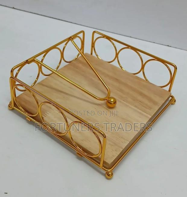 Wooden Goldish Serviette Holder