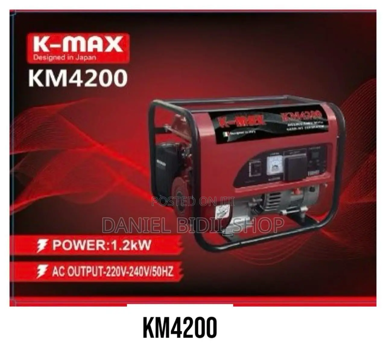 Kmax Petrol Generator 1.2kw Km 4200