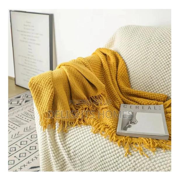 Knitted Tassel Throw Blankets-Sk - thumbnail 7