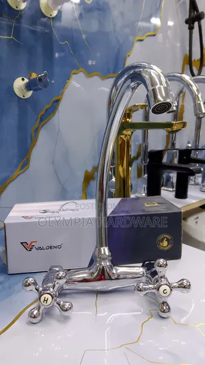 Valdeno Wall Kitchen Sink Mixer (Silver
