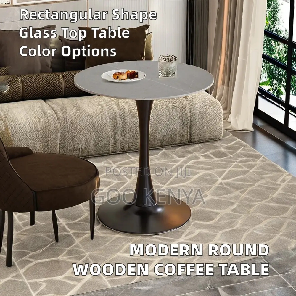 Home Dining Table; Circular Marble Coffee or Dining Table
