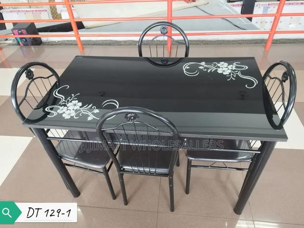 Executive Black 4 Sitter Dinning Table