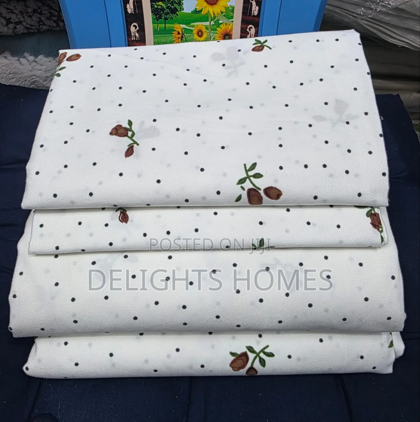 (4pcs) Both Printed Cotton Bedsheets-Sk