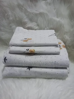 (4pcs) Both Printed Cotton Bedsheets-Sk