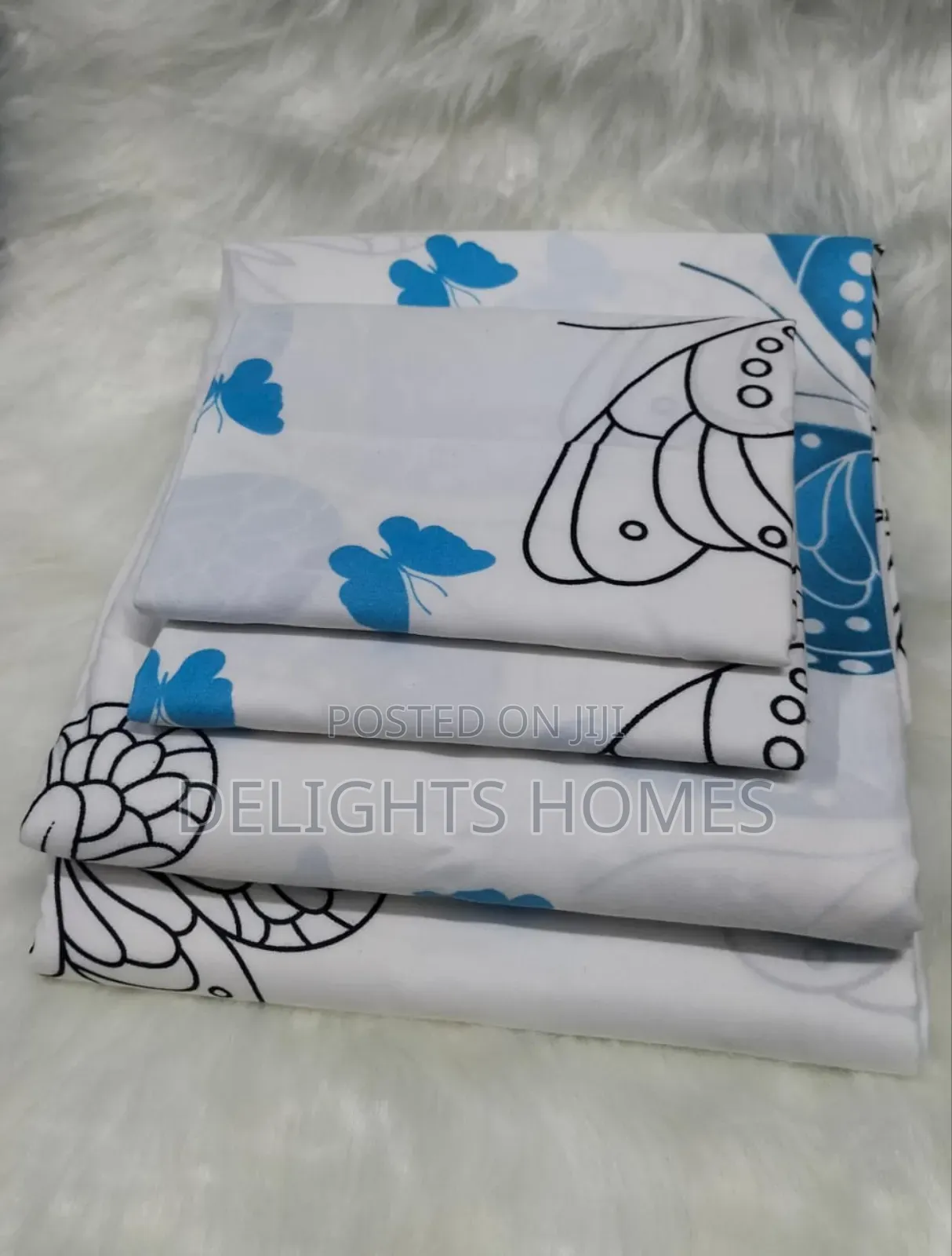 (4pcs) Both Printed Cotton Bedsheets-Sk
