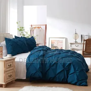 Pinch Pleat Pintuck Duvet Cover Set-Sk